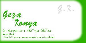 geza konya business card