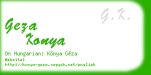 geza konya business card